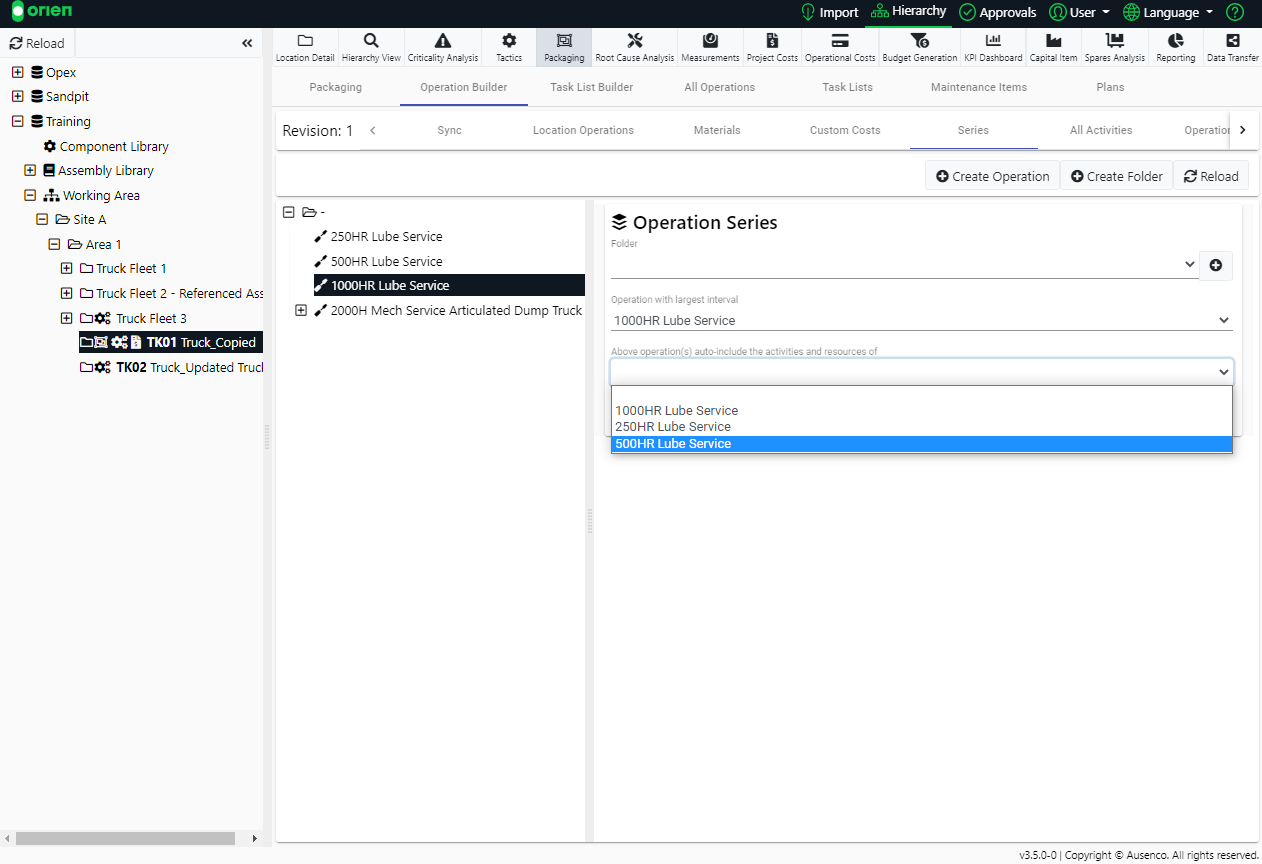 Operations Builder – Orien Help Centre