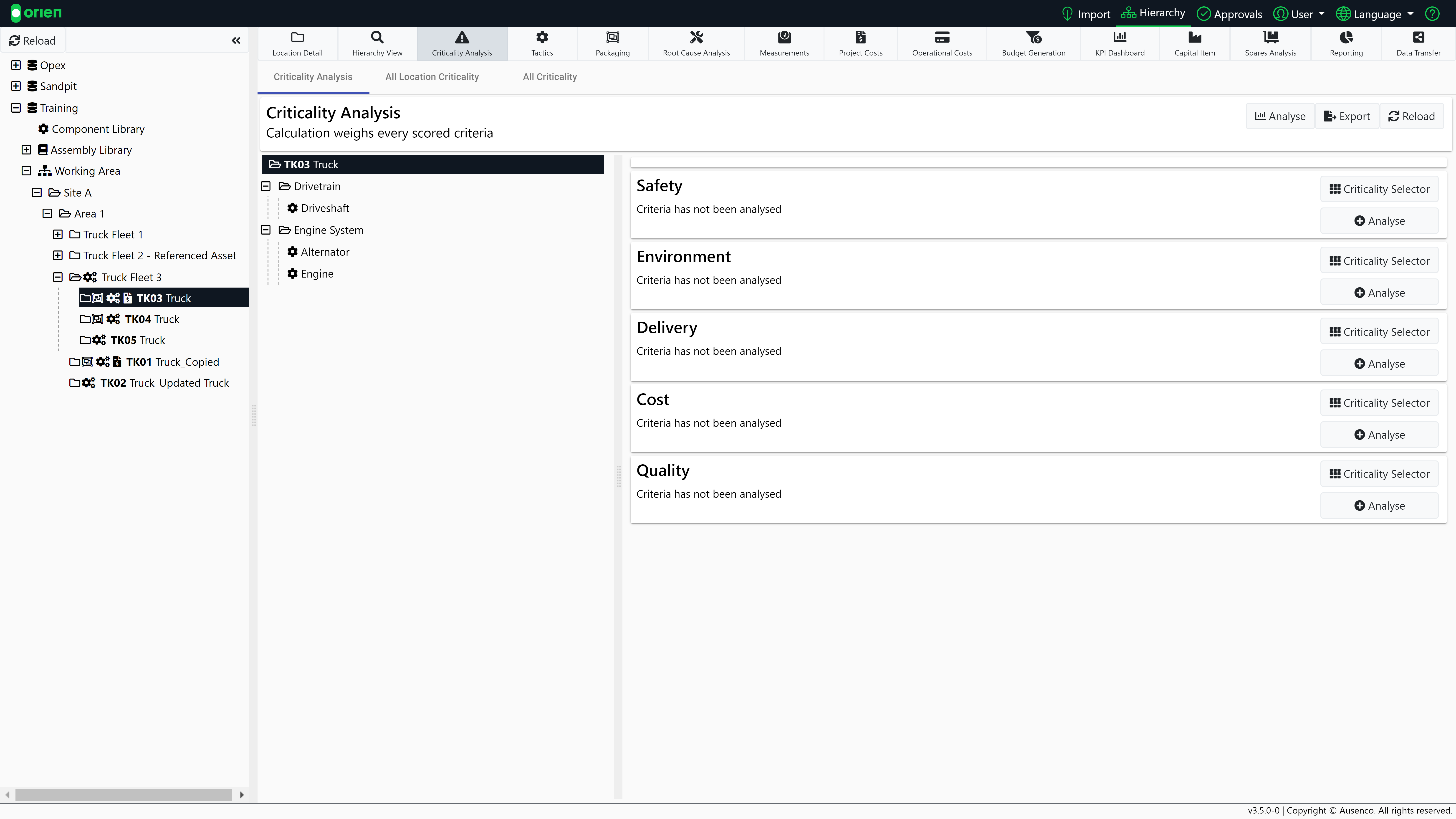 Criticality Analysis – Orien Help Centre