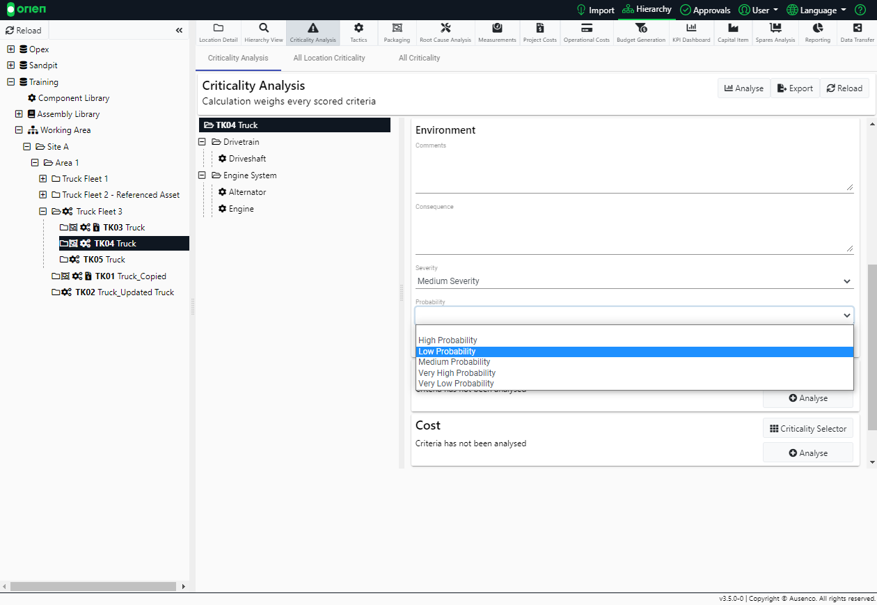Criticality Analysis – Orien Help Centre
