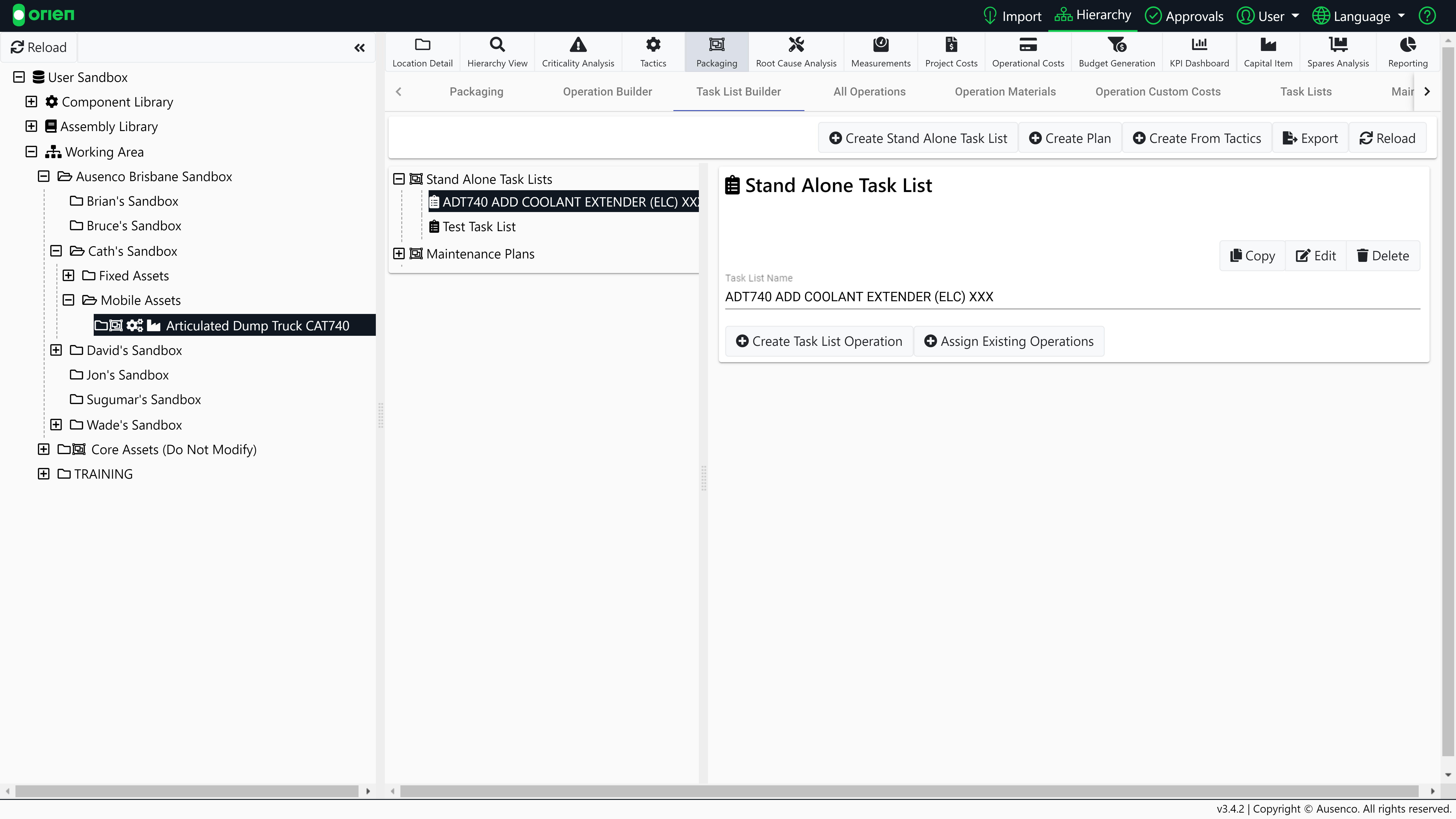 Task List Builder – Orien Help Centre